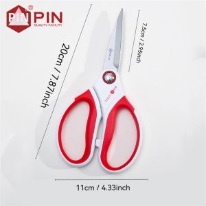 pin | Kéo Đa Năng Thép Không Gỉ 5Cr15MoV Lưỡi Siêu Bén 4 Cấp Độ Tay Cầm Thoải Mái Dùng Cho Nhà Văn Phòng Trường Học Cắt Vải Giấy
