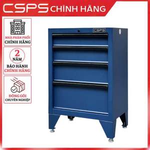 Tủ Dụng Cụ CSPS 61cm màu Xanh Dương Kèm Chân Tủ - 04 hộc kéo