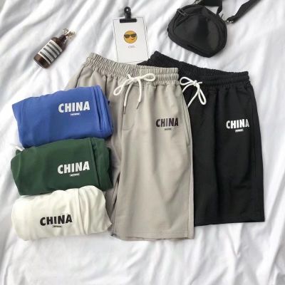 Quần Short Nam in Chữ Mùa Hè Thường Ngày Đi Biển Quần Thể Thao Năm Mảnh Cạp Vừa Thoáng Khí Thoải Mái Quần Short Nam