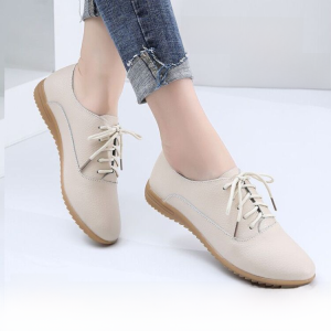 Leather Soft Bottom Womens White Shoes