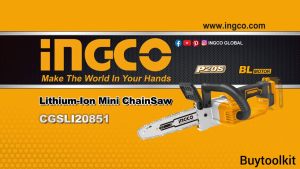 INGCO เลื่อยโซ่ตัดกิ่ง 8 นิ้ว 20V CGSLI20851 พร้อมแบตเตอรี่ แท่นชาร์จ/ CGSLI2085 เครื่องเปล่า