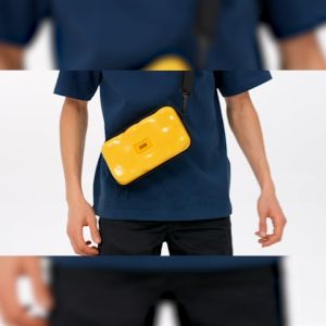 CRASH BAGGAGE กระเป๋าสะพายข้าง รุ่น MINI ICON สีชมพูพาสเทล