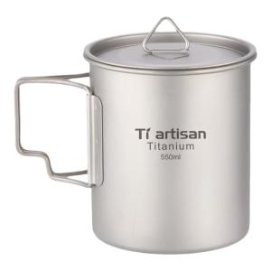 Tiartisan | Cốc Titanium Gấp Đựng Ngoài Trời