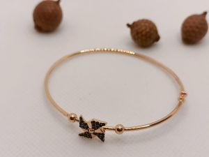 gelang emas 8k/ gelang pipa variasi kincir angin permata hitam (gg)