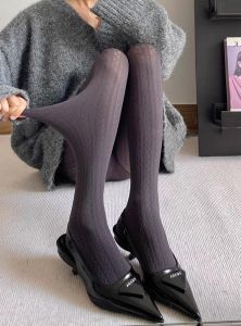 Elegant White Lace Pantyhose Vertical Stripe Adding a Touch of Sophistication And Retro How Beautiful