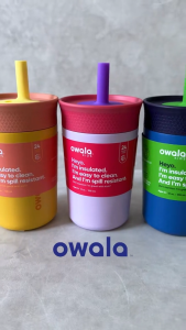 Owala Insulated 12oz Stainless Steel KidsTumbler /Cup Flexible Straw 355ml Portable Spill-Resistan