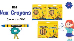 M&G Easy-Grip Crayons - 12 Vibrant Colors for Kids and Adults Smooth Drawing Smudge Resistance AGMX4225 / AGMX4226 / AGMX4224
