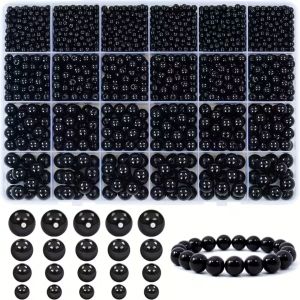 4/6/8/10mm Black Box Acrylic Beads DIY Jewelry Pendants Decorations Clothing Beads. Holiday Gift