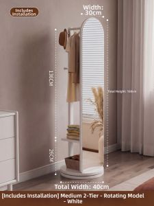 DONGMU | Portable Rotating Full Length Mirror with Hanger