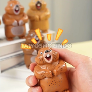 TAIYO Scream Groundhog Tikus Tanah Hewan Teriak Rekam Suara Musik Gantungan Kunci Prank Toys Mainan