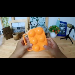 Egg Holder Tempat Box Telur Wadah Telor Plastik Portable Camping Aman Anti Pecah