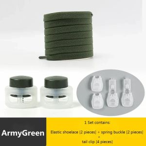 1 Pair No Tie Spring Buckle Quick Lock Laces of Colorful Elastic Sneaker Laces Mens and Womens Loafer Laces Shoe Accessories