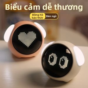 Đồng Hồ Báo Thức LED Pixel Cho Trẻ Em