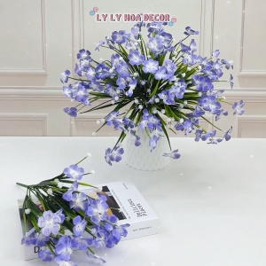 Điểm Cánh Bướm 7 nhánh Bó Hoa Cắm Giỏ Trang Trí Tiệc. Hoa Lụa Decor