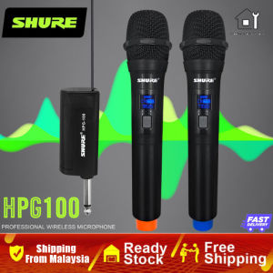 【Shipping From Malaysia】SHURE HPG-100 Professional Wireless Microphone UHF Mic Rechargeable Mikrofon For Recording Youtuber karaoke Tanpa Wayar Mike Original