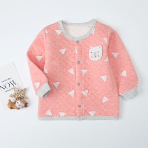 เสื้อแจ็คเก็ตผ้าฝ้ายกันหนาวสำหรับเด็ก แขนยาว คอกลม ฤดูใบไม้ร่วง/ฤดูหนาว เสื้อผ้าเด็กชาย เสื้อผ้าเด็กผู้ชาย เสื้อผ้าเด็ก ชุดเด็ก