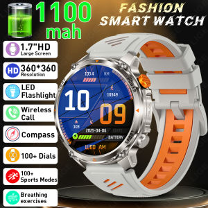 LIGE | Đồng Hồ Thông Minh Ngoài Trời 2026 Dành Cho Nam Và Nữ La Bàn Thể Thao IP68 Chống Nước Pin 1100mAh Đèn Pin Đồng Hồ Thông Minh Cấp Quân Sự Có Tính Năng Theo Dõi Nhịp Tim