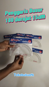 Penggaris Busur 180 derajat 15 cm