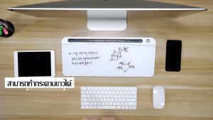 กระจกบอร์ดเดสก์ท็อป เขียนง่าย ไหลลื่น ด้วยปากกาไวท์บอร์ดทั่วไป ลบง่ายไม่ทิ้งคราบ มีที่เก็บของในตัว ประหยัดพื้นที่ เกรดสูงไวท์บอร์ดตั้งโต๊ะ น้ำหนักเบา จดได้ทันที เก็บครบทุกประเด็นสำคัญ