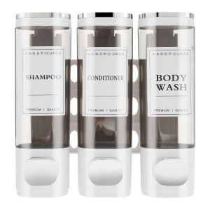 Wall Mounted Soap Dispenser Bathroom Shampoo and Conditioner Shower Gel Dispenser Container Bottle for Bathroom Kitchen Hotel