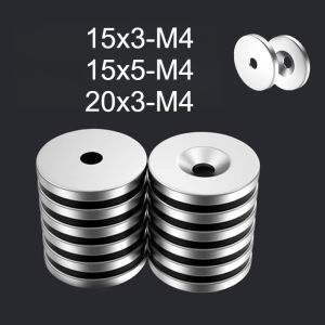 15x3-M4/15x5-M4/20x3-M4-countersunk hole strong refrigerator magnet widely used in whiteboards kitchens warehouses departure DIY