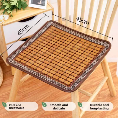 Modern Simple Geometry Pattern Bamboo Seat Cushion Car Chair Pad Cooling Mat for Long Time Sitting Office Chair Pad