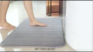 1pc 50*80cm Bathroom Anti-skid Mat Quick Water Absorption Dry Machine Washing Memory Cotton Toilet Mat Soft