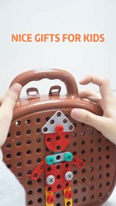 203Pcs Building Blocks Children Electric Drill Toy Set Screw Puzzle Kids Educational Toys Kids Tool Kit