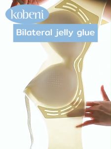 KOBENI Jelly Bra ชุดชั้นใน ผู้หญิง ชุดชั้นในผู้หญิง เจลลี่บรานุ่มมากก ไร้โครง บราไร้ขอบ ฟองบราดันทรง กระชับอกชิดใส่สบาย