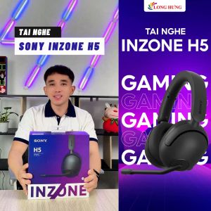 Tai nghe chụp tai Bluetooth Gaming Sony INZONE H5 WH-G500 - Hàng chính hãng - Thiết kế gaming năng động đệm tai mềm mại vừa vặn hạn chế tiếng ồn ổn định