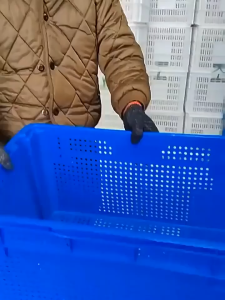 Heavy Duty Stackable Crate Plastic Storage Box For Fruits Vegetables Warehouse Home Use