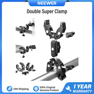 NEEWER Dual Ball Head Magic Arm with Double Super Clamp Camera Mount UA036