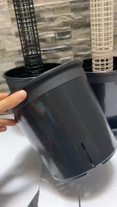 Chậu nhựa đen cứng có khớp nối size 20-20 khớp nối trụ (trụ nhỏ 20-5.5)- trồng cây kiểng trầu bà cây leo
