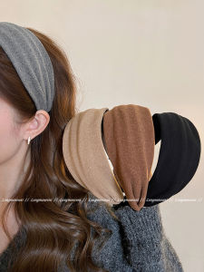 เครื่องประดับผมขอบกว้างสำหรับผู้หญิงในฤดูใบไม้ร่วงปี 2025 ทรงหัวสูง ทรงหัวเรียว เครื่องประดับผมแบบหนีบผมสำหรับล้างหน้า