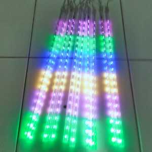 LAMPU LED HUJAN METEOR 50CM RGB 1SET 10 BATANG