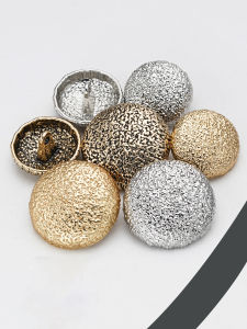10pcs/pack 15-25mm round multi-color frosted metal button，Sewing Accessories for Clothing ButtonsSuitable forDresses Shirts
