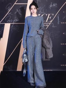 LIANGYILAILIN | Casual Winter Knitwear Set with High-end Pants