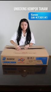 Sanex Kompor Gas KT301 - Kompor Tanam Kaca 3 Tungku & API Biru Tornado