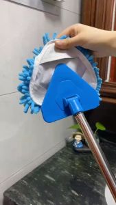 Triangle Retractable Wall Cleaning Mop Ceiling Air Conditioner Dust Removal Mini Mop Small Wall Cleaning Home Clean Floors Tool