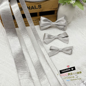 Chất Liệu Thủ Công DIY Ruy Băng Kim Loại Cao Cấp Màu Bạc Thắt Nút Bướm Phụ Kiện Tóc Kẹp Tóc Chất Liệu Vải Thêu Chất Liệu Thủ Công