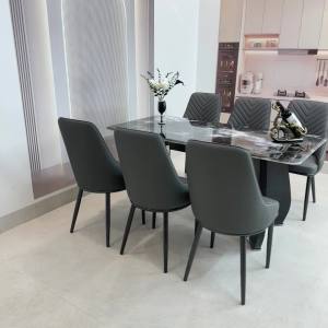 Ghế Ăn Hiện Đại T90 Bọc Da Pu Cao Cấp Chân Sắt Tĩnh Điện Phòng Ăn Chung Cư Sang Trọng. Louis T14