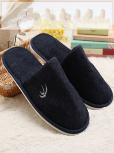 Large Size Hotel Slippers 10 Pairs Thickened Anti-slip Disposable Home Use Cotton Mop Slippers Water Washable Guest Slippers
