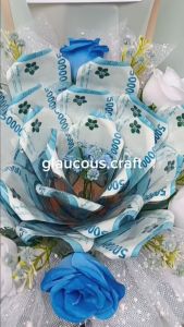 Buket Uang Bunga Rose 20 Lbr Custom Tema Warna - Wisuda Ulang Tahun Hadiah