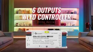 GLEDOPTO | GLEDOPTO Elite 6D-EXMU WLED Controller DC5-48V Eth+WiFi PDM Mic Relay for WS2811/2812B/2815/SK6812 Dig.Addr.RGB IC Strip