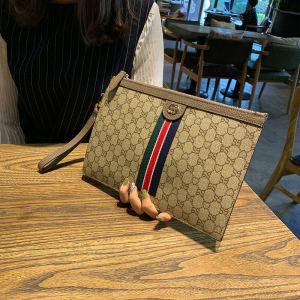 Clutch Bag Womens Leather Big Brand Elegant 2023 Luxury Wristband Envelope Package Fancy Handphone-Friendly