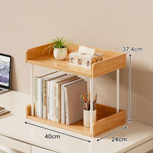 Solid Wood Portable Book Cart on Wheels