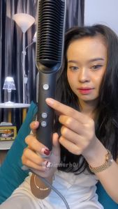SISIR CATOKAN RAMBUT HF909 Sisir Pelurus Rambut Hair Straghtener Curler 2in1 391 Pelurus Rambut
