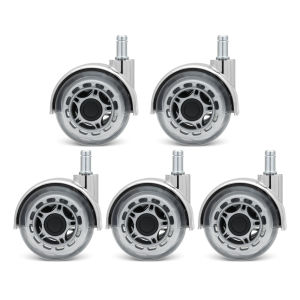 5 X Universal Chair Casters Wheels Replacement Rotatable Safe Roller Heavy Duty Caster Wheels Quick & Quiet Furniture Hardware