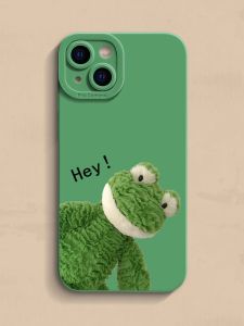 Creative Frog Design Silicone Phone Case for  17 16 15 14 pro Max SE3 2 Trendy 6s New 11 Women XR Liquid Silicone 13 Mini