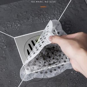 10pcs Disposable Shower Drain Hair Catcher Stickers Sewer Cover Floor Drain Cover Sink Filter for Bathroom Kitchen